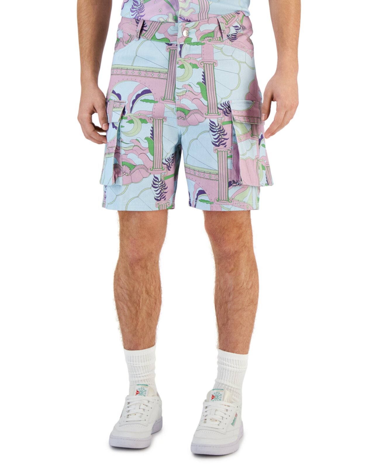 Мужские шорты карго с принтом Delphi 7 дюймов NATIVE YOUTH