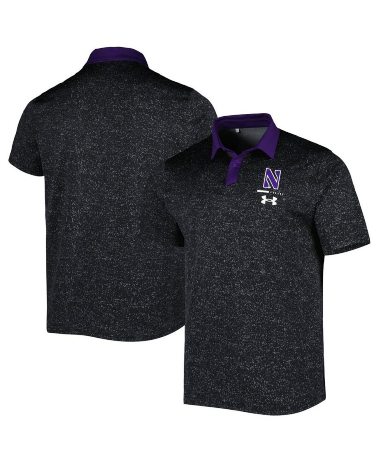 Мужская черная рубашка-поло Northwestern Wildcats Static Performance Under Armour