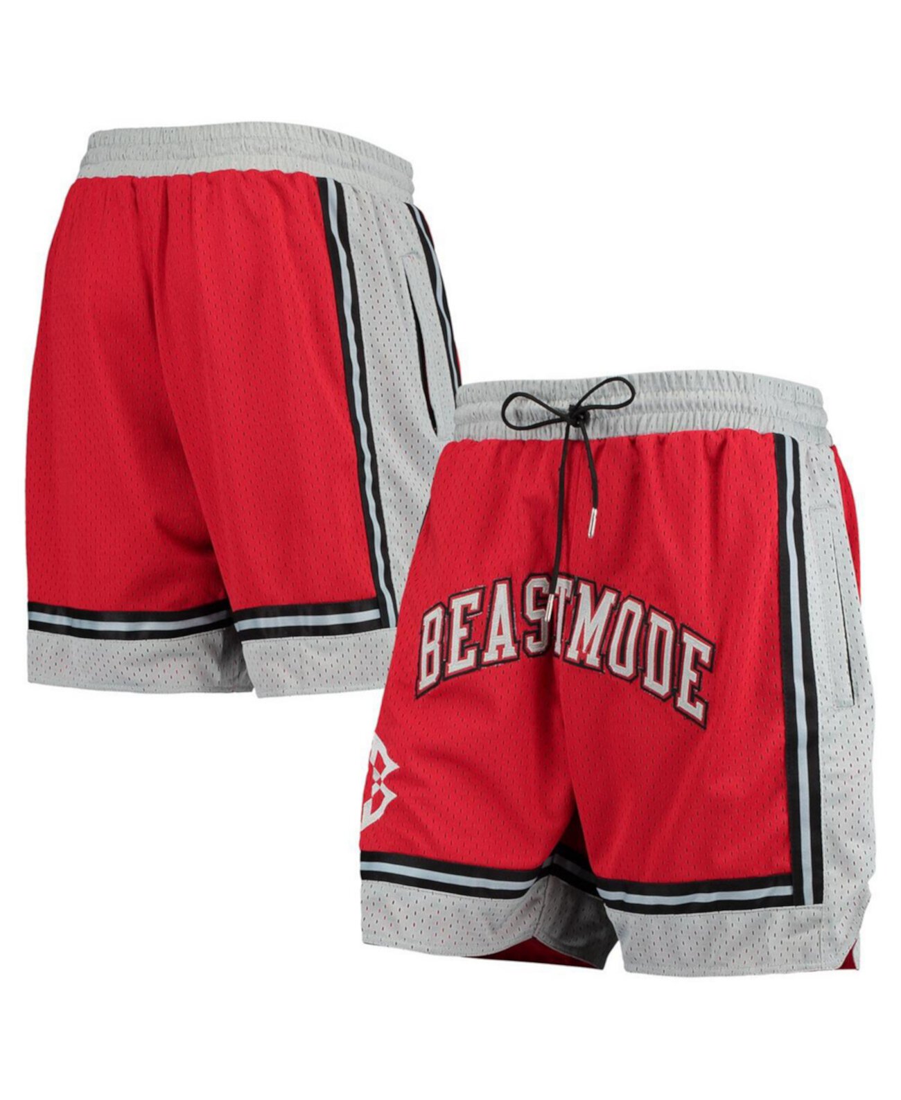 Мужские серые, красные баскетбольные шорты Beast Mode New Jersey Sets