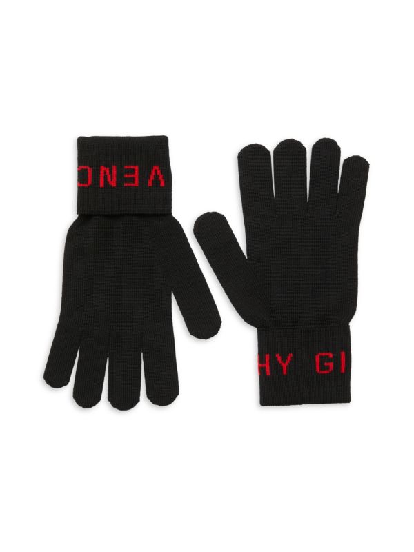 Шерстяные перчатки с логотипом Givenchy