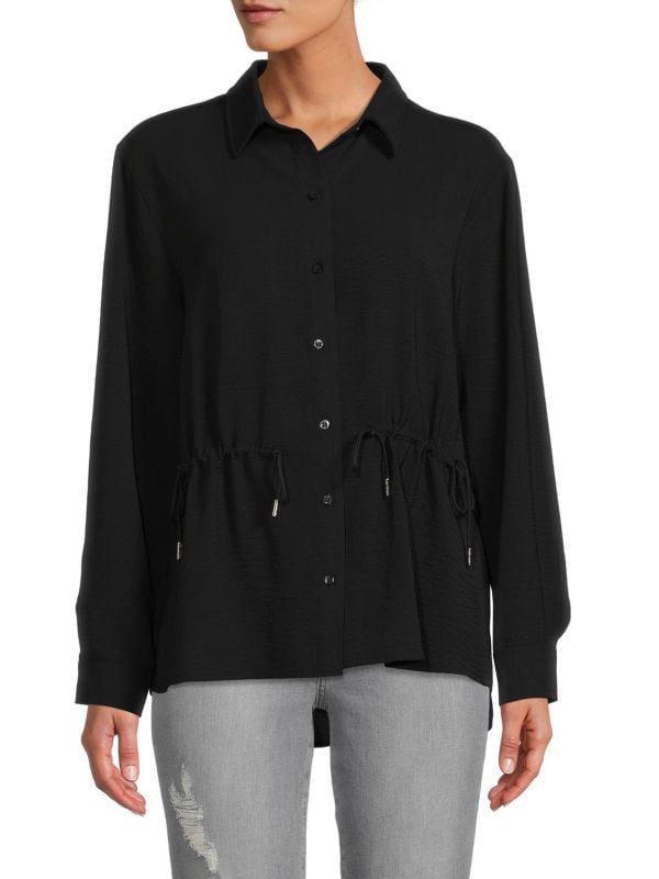 Рубашка с длинным рукавом на шнурке Calvin Klein