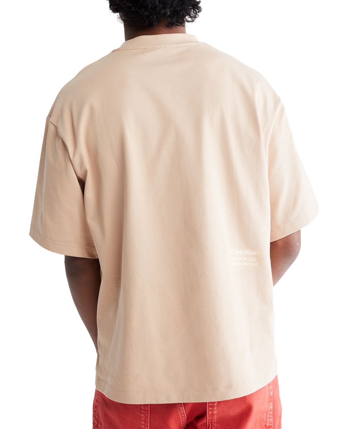 Стандартная хлопковая футболка с круглым вырезом Calvin Klein