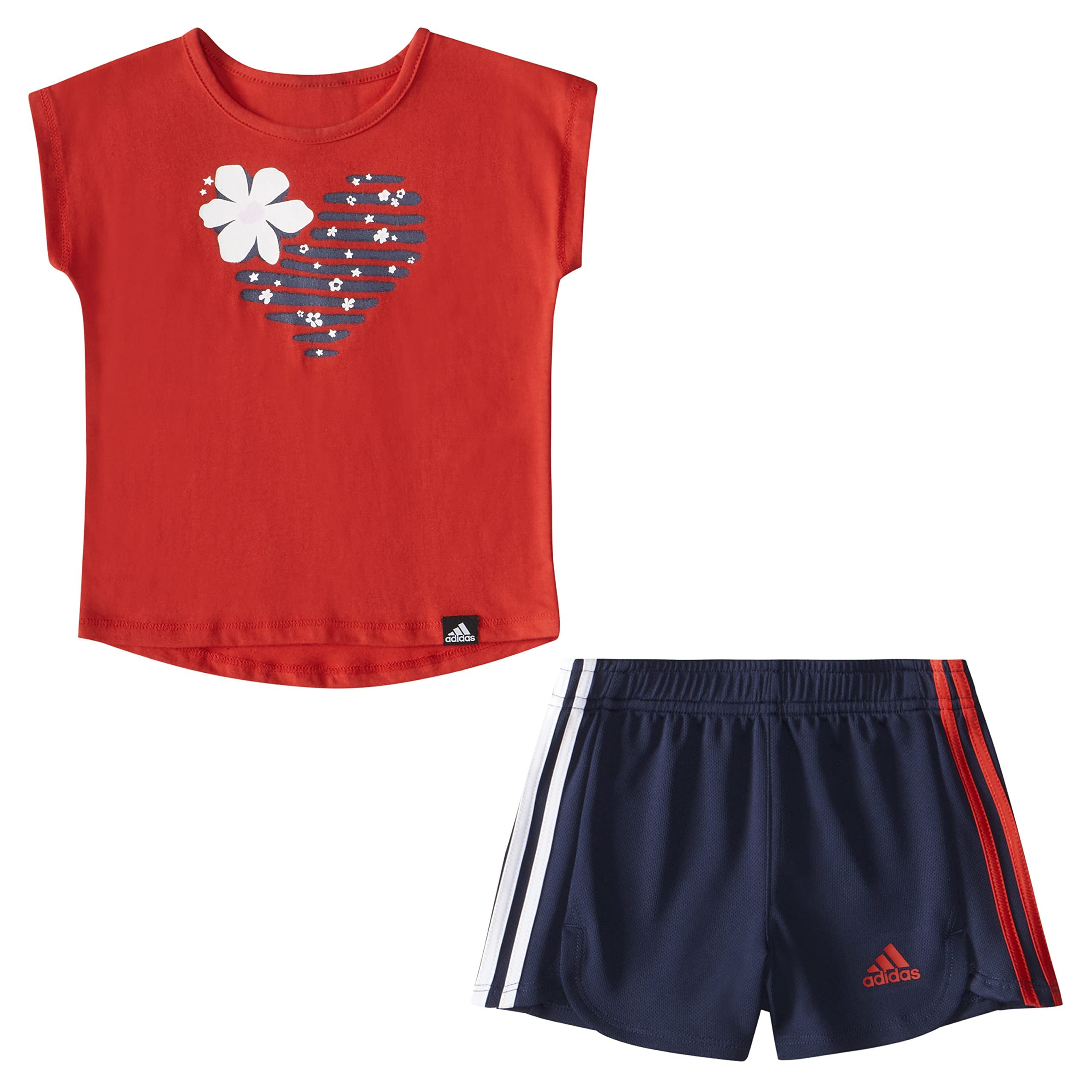 Футболка с рисунком и шорты в сеточку (для младенцев) Adidas