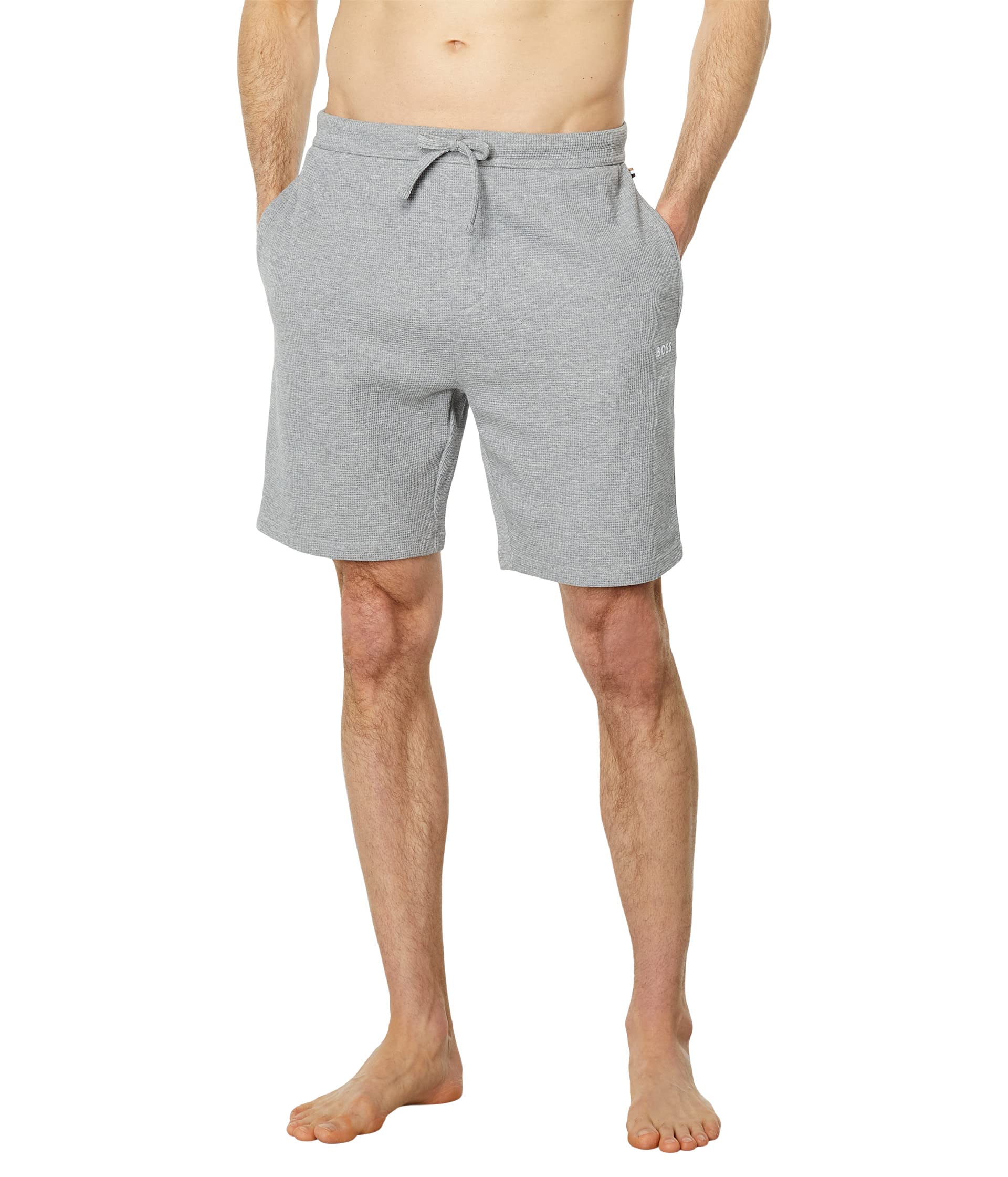 Waffle Contrast Logo Lounge Shorts Boss