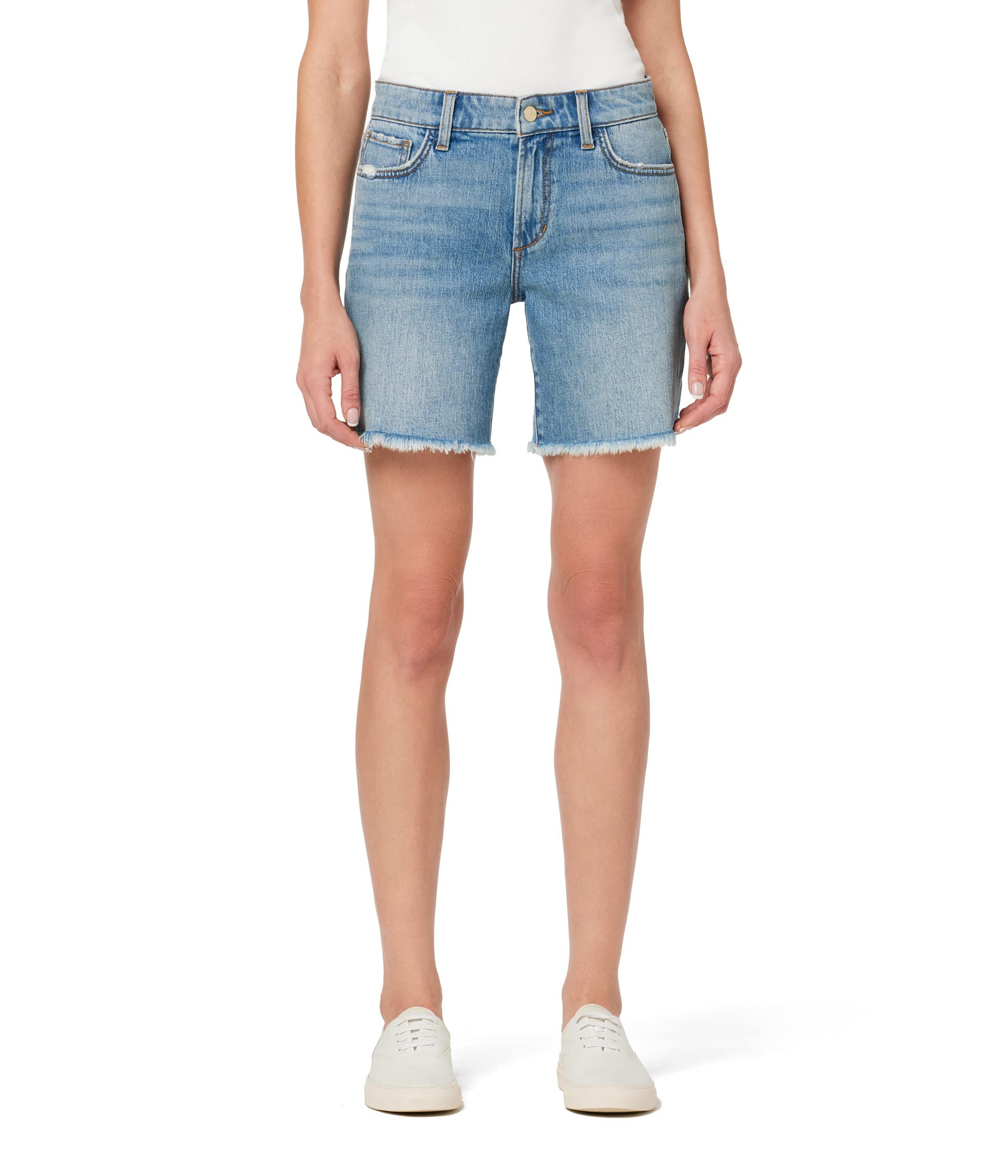 7-дюймовые шорты-бермуды Lara с бахромой по краю Joe's Jeans