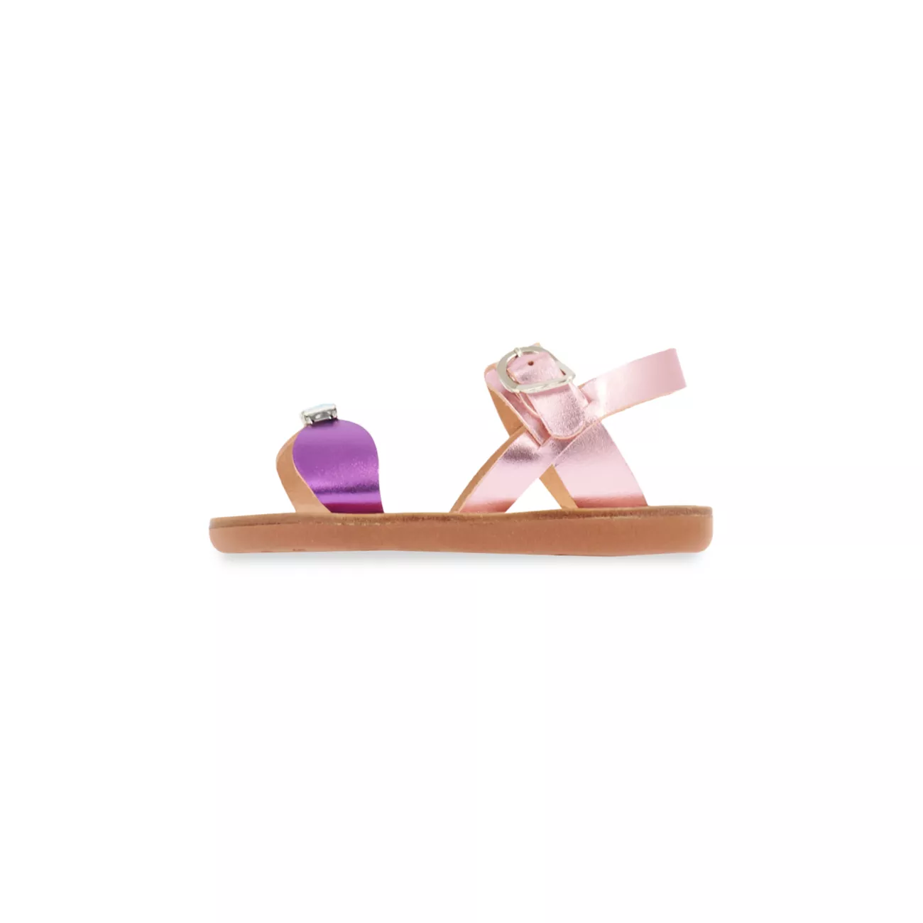 Маленькая девочка &amp;amp; Сандалии из мягкой металлизированной кожи Little Poppy для девочки Ancient Greek Sandals