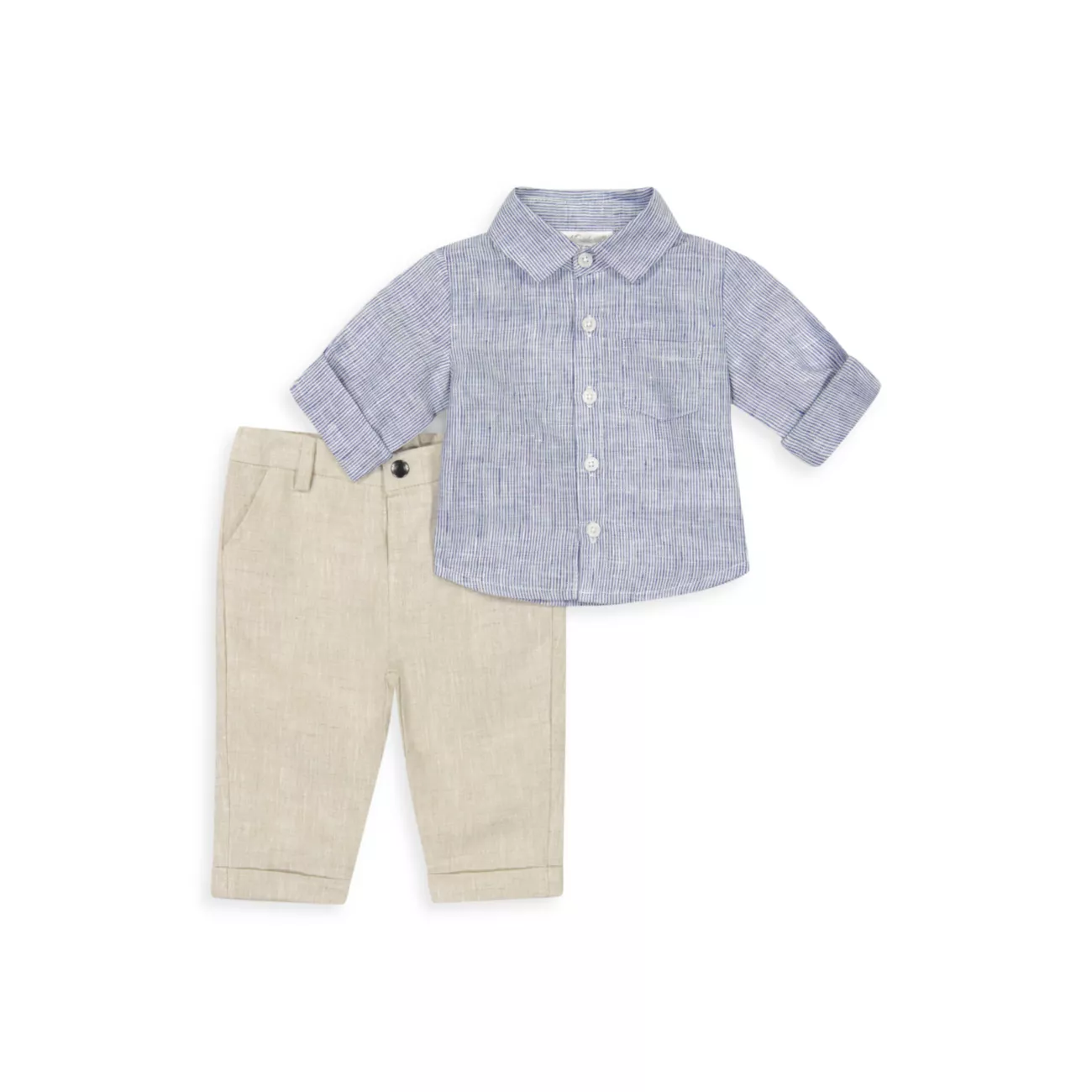 Комплект из льняной рубашки и брюк для мальчика Miniclasix