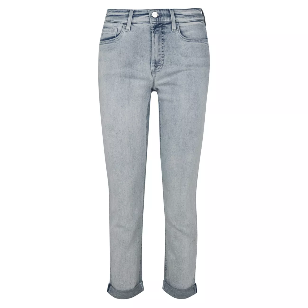 Узкие эластичные укороченные джинсы-бойфренды со средней посадкой JEN7