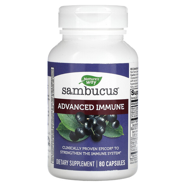Sambucus Advanced Immune, 80 капсул Nature's Way