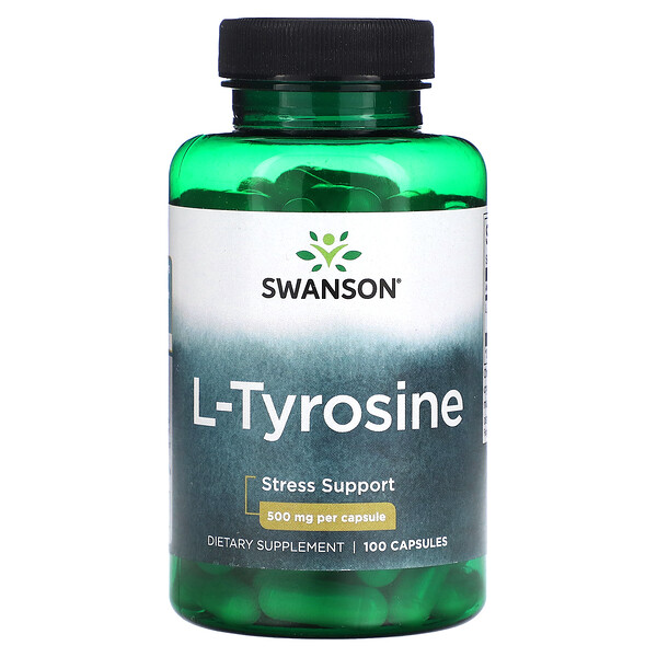 L-Тирозин - 500 мг - 100 капсул - Swanson Swanson