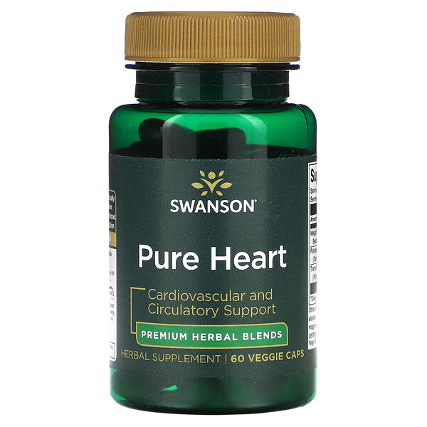 Pure Heart, 60 растительных капсул Swanson