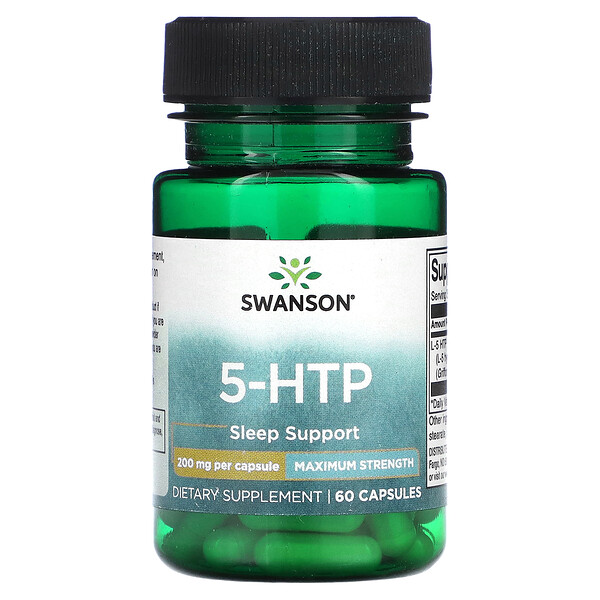 5-HTP, 200 мг, 60 капсул - Swanson Swanson