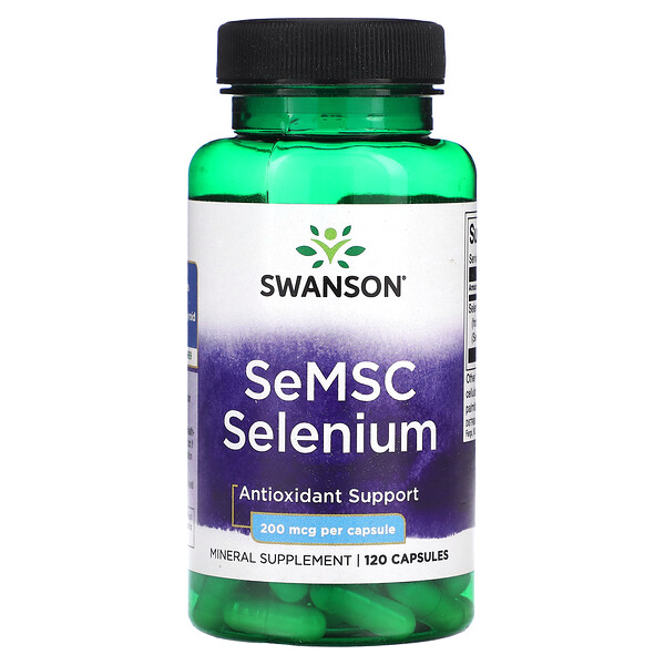 SeMSC Селен, 200 мкг, 120 капсул Swanson
