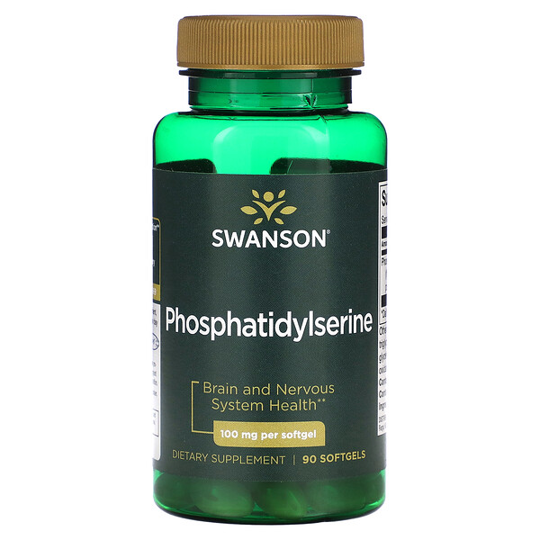 Фосфатидилсерин - 100 мг - 90 мягких капсул - Swanson Swanson