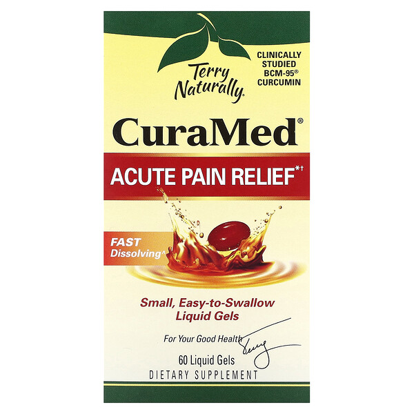 CuraMed, Acute Pain Relief, 60 Liquid Gels Terry Naturally