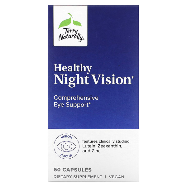 Здоровое ночное зрение, 60 капсул Terry Naturally