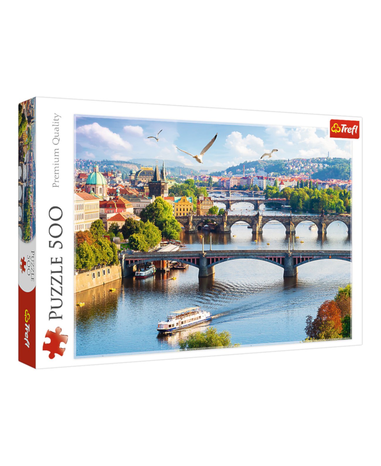 Красный пазл из 500 деталей - Прага, Чехия Trefl