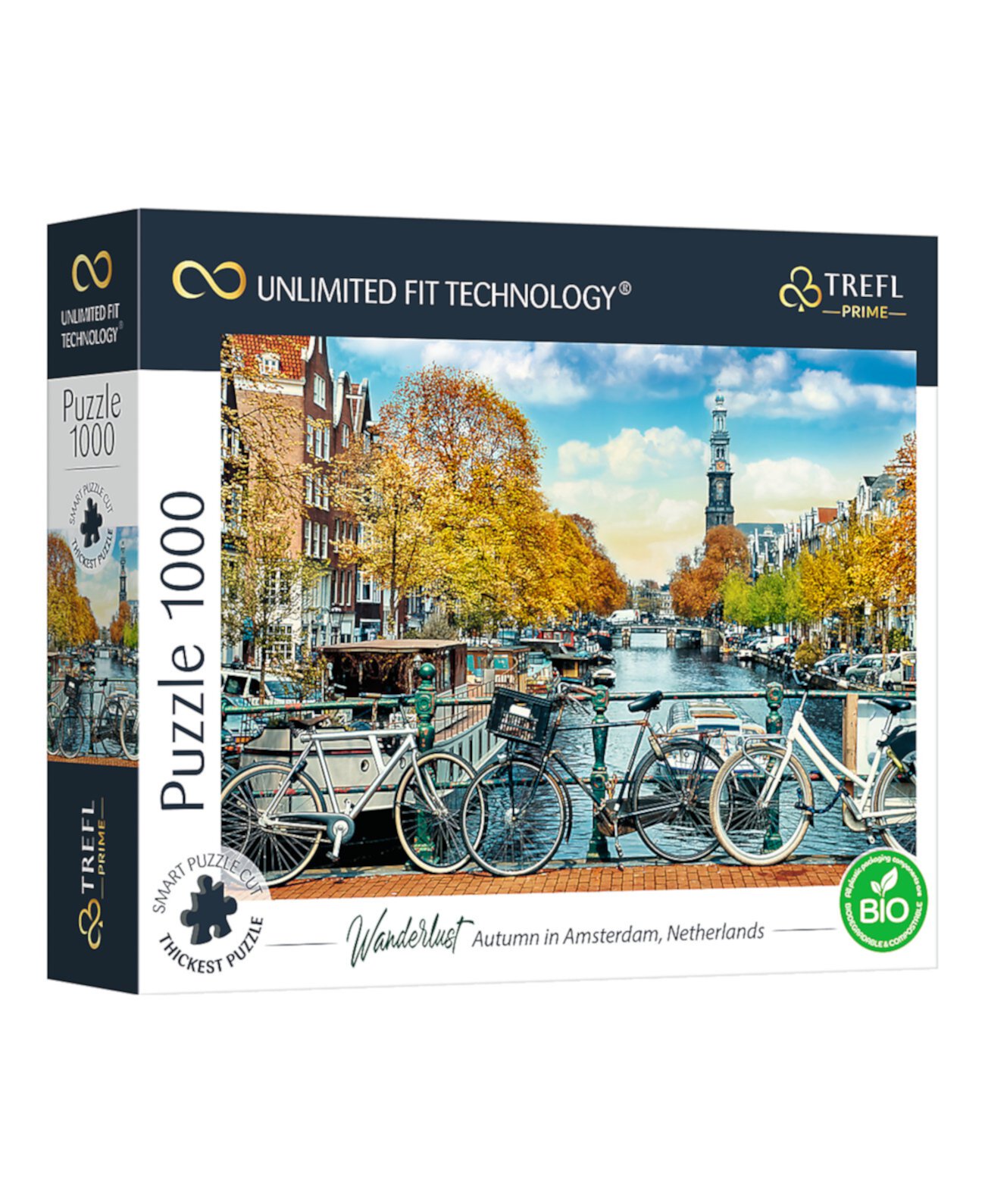 Головоломка Prime из 1000 деталей - Страсть к путешествиям Осень в Амстердаме, Нидерланды Trefl