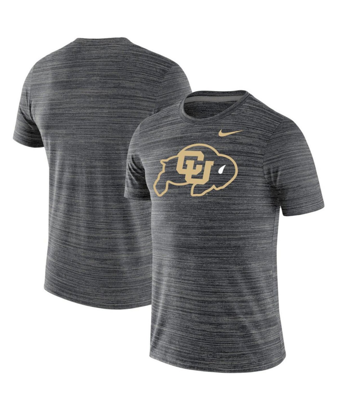 Мужская черная футболка с коротким рукавом и технологией Dri-FIT, Colorado Buffaloes Velocity Nike