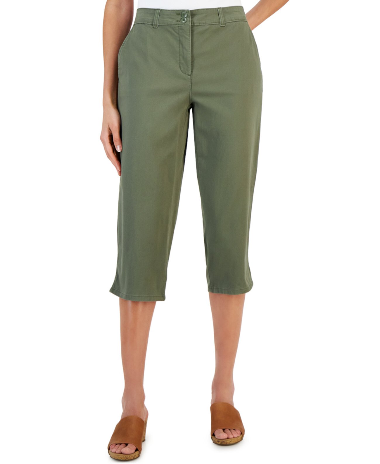 Женские брюки-капри с комфортной талией, созданные для Macy's Karen Scott