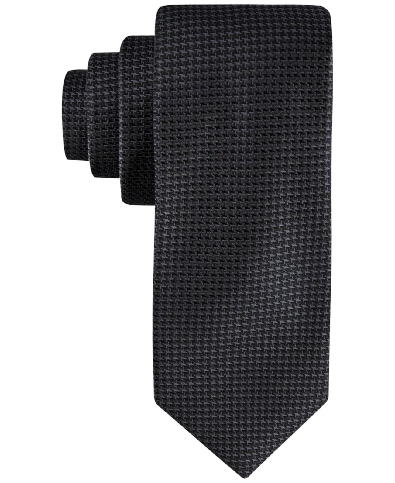Мужской удлиненный галстук цвета индиго с узором «гусиные лапки» Calvin Klein