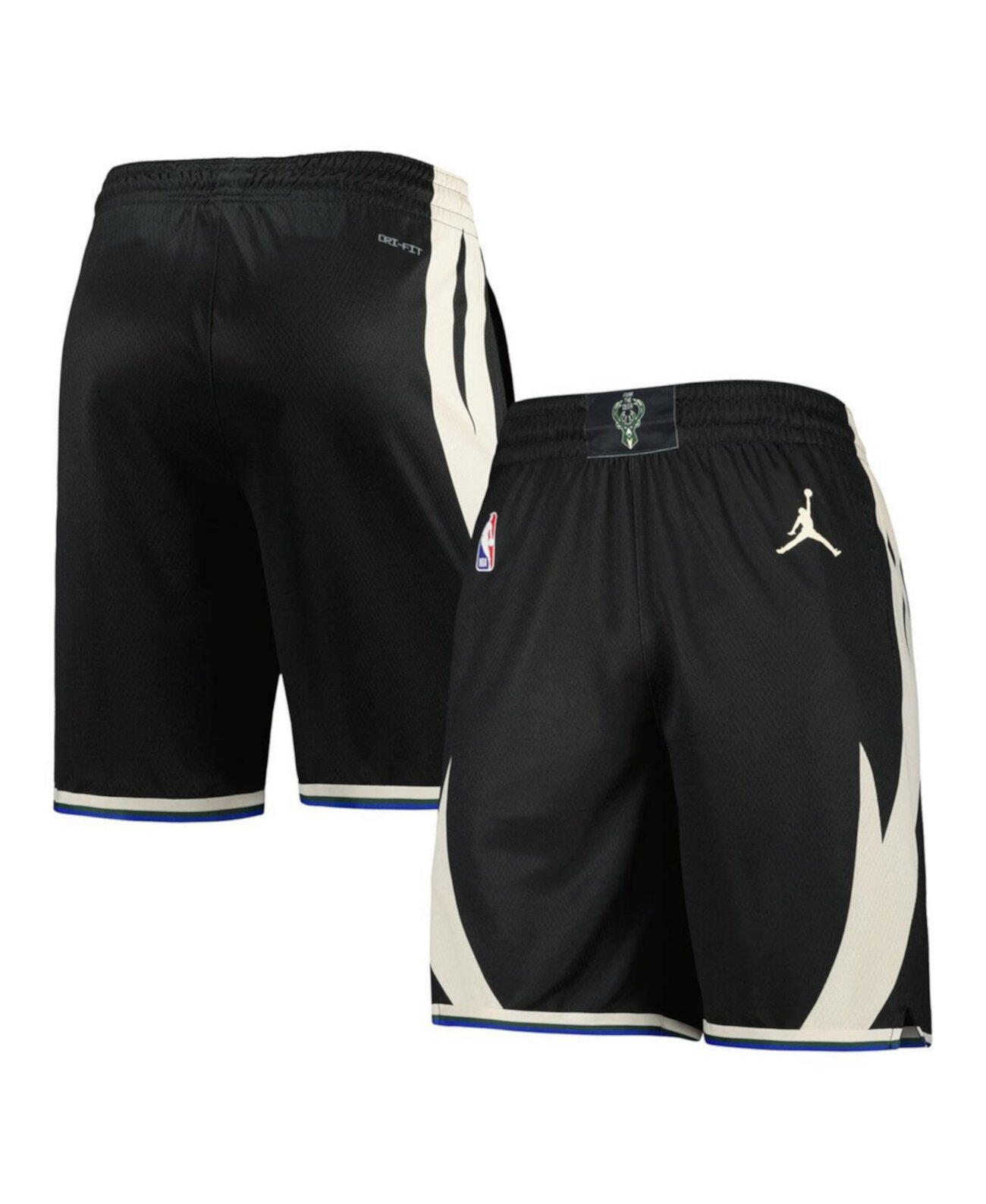 Мужские Спортивные шорты Jordan Swingman 2022/2023 Statement Edition черные Milwaukee Bucks Jordan