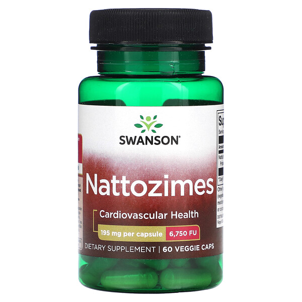 Nattozimes - 195 мг - 60 растительных капсул - Swanson Swanson