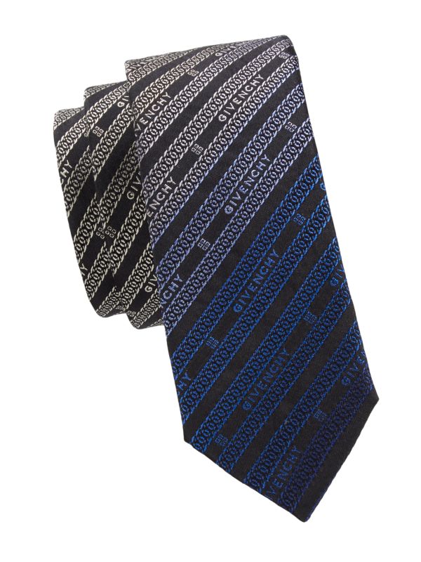 Шелковый галстук в полоску с эффектом «омбре» Givenchy
