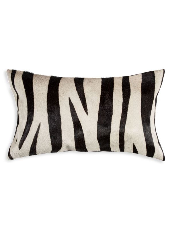 Torino Cowhide Throw Pillow Natural