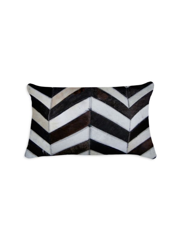 Torino Cowhide Throw Pillow Natural