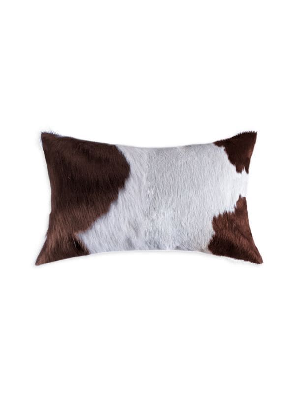 Torino Cowhide Throw Pillow Natural