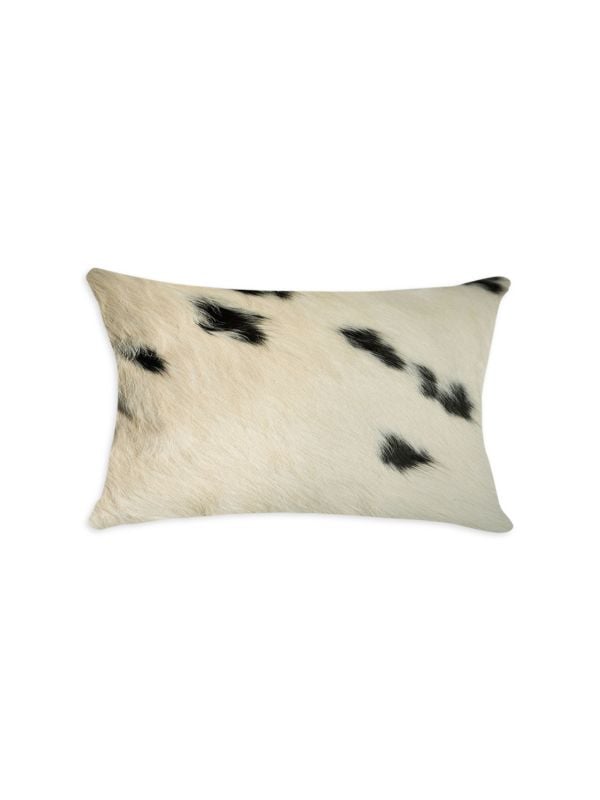 Torino Cowhide Throw Pillow Natural