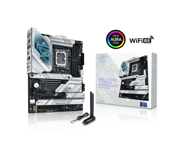 Игровая материнская плата ASUS ROG Strix Z790-A Gaming WiFi LGA 1700 (Intel 12-го и 13-го поколений) ATX (16 + 1 каскад питания, DDR5, четыре слота M.2, PCIe 5.0, WiFi 6E, USB 3.2 Gen 2x2 Type-C с PD 3.0) до 30 Вт, Aura Sync RGB) ASUS