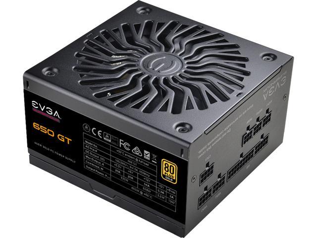 EVGA SuperNOVA 650 GT, 80 Plus Gold 650W, Fully Modular, Auto Eco Mode with FDB Fan, 7 Year Warranty, Includes Power ON Self Tester, Compact 150mm Size, Power Supply 220-GT-0650-Y1 EVGA