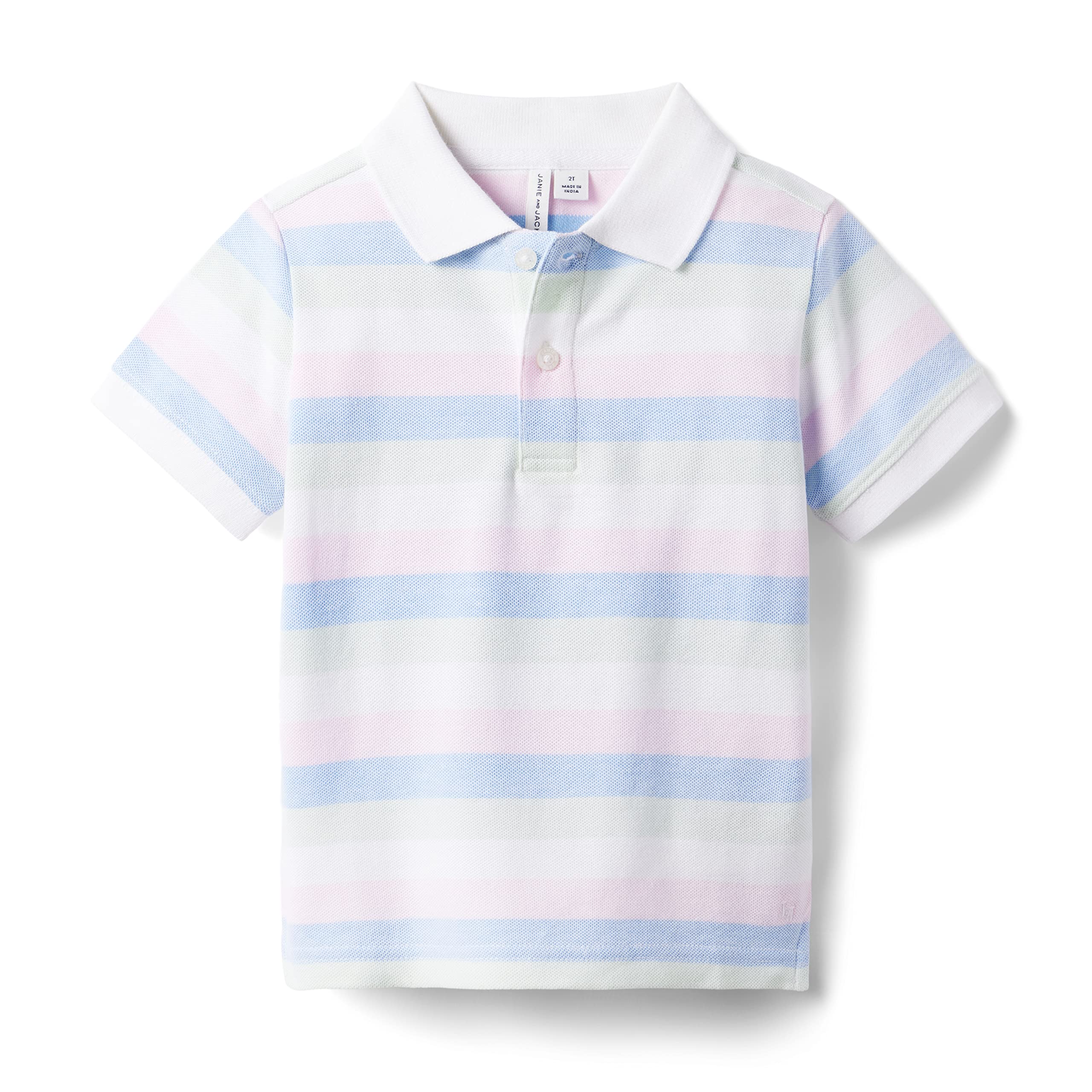 Stripe Pique Polo (Toddler/Little Kids/Big Kids) Janie and Jack