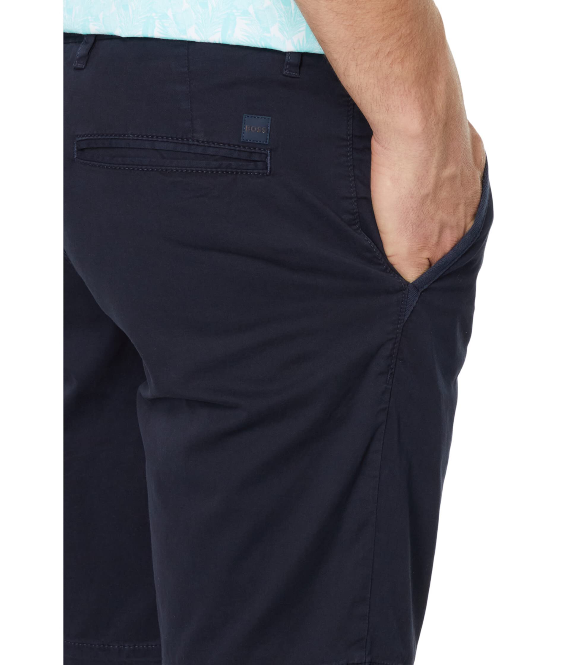 Slim Fit Cotton Twill Shorts Boss