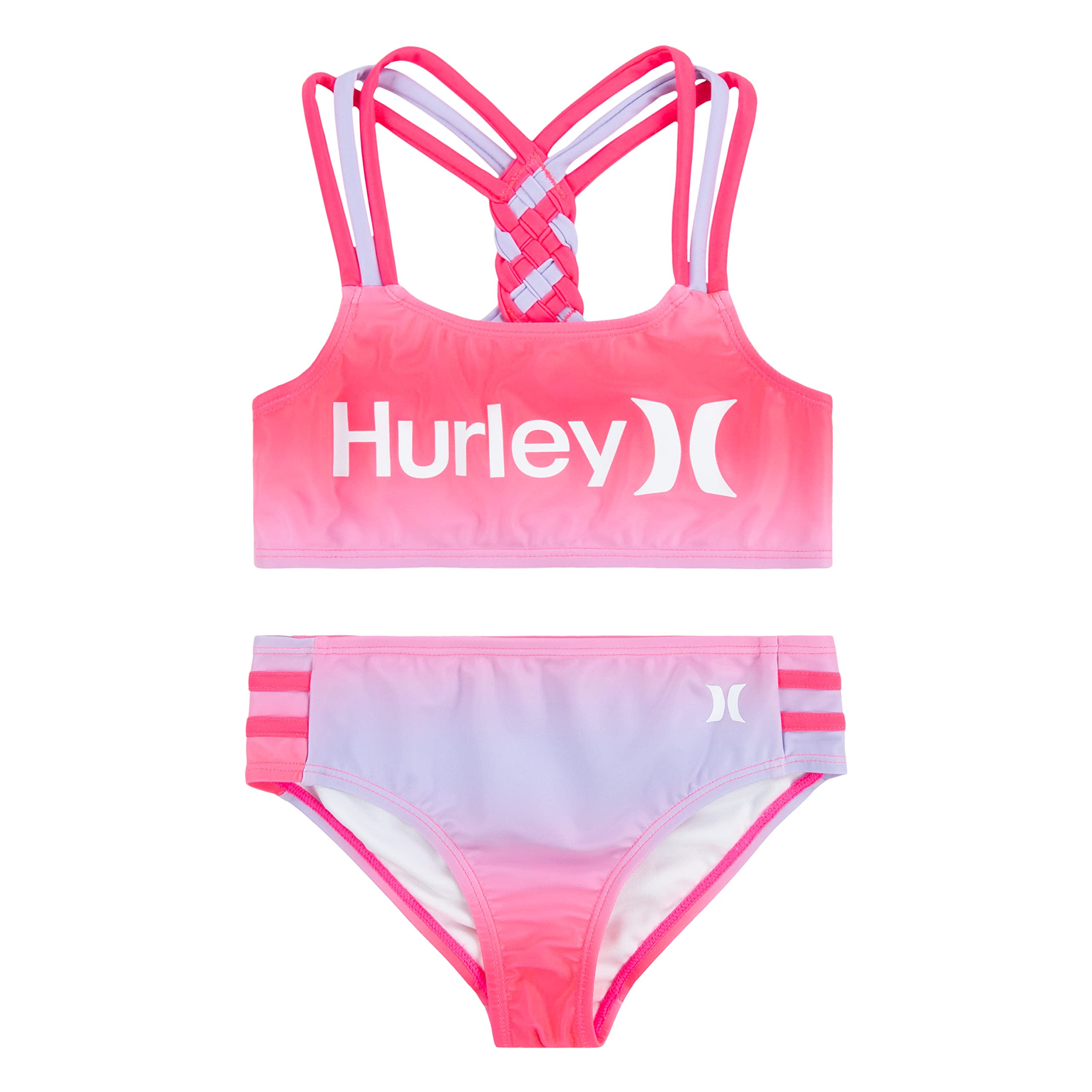 Two-Piece Braided Strap Bikini Swim Set (Little Kids) Hurley