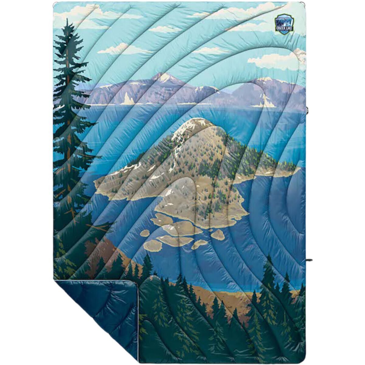 Оригинальное пуховое одеяло на 1 человека - Национальный парк/кратерное озеро Rumpl