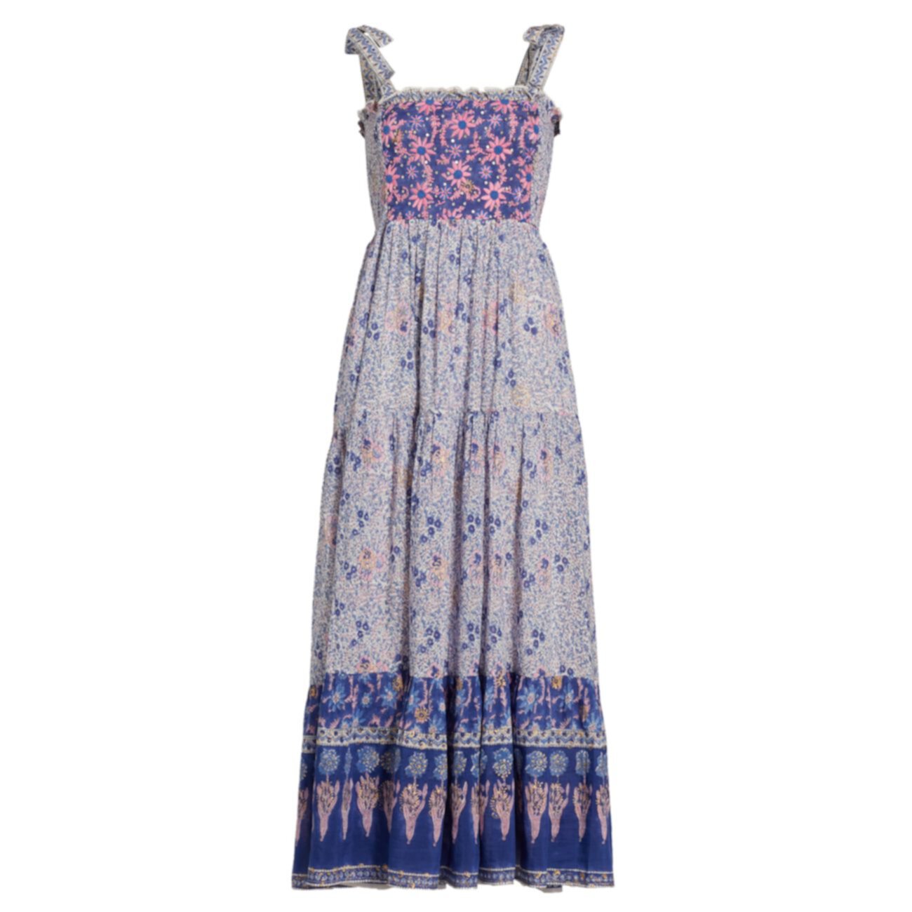 Платье миди со сборками из шелковой смеси с цветочным принтом Bell