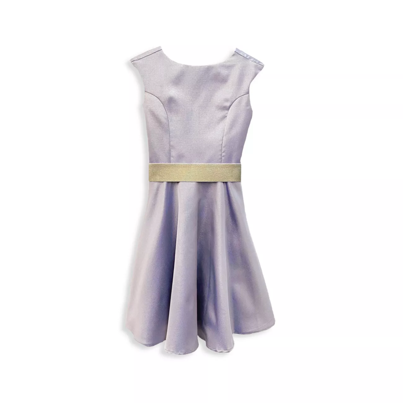 Жаккардовое расклешенное платье для девочек с короткими рукавами Un Deux Trois