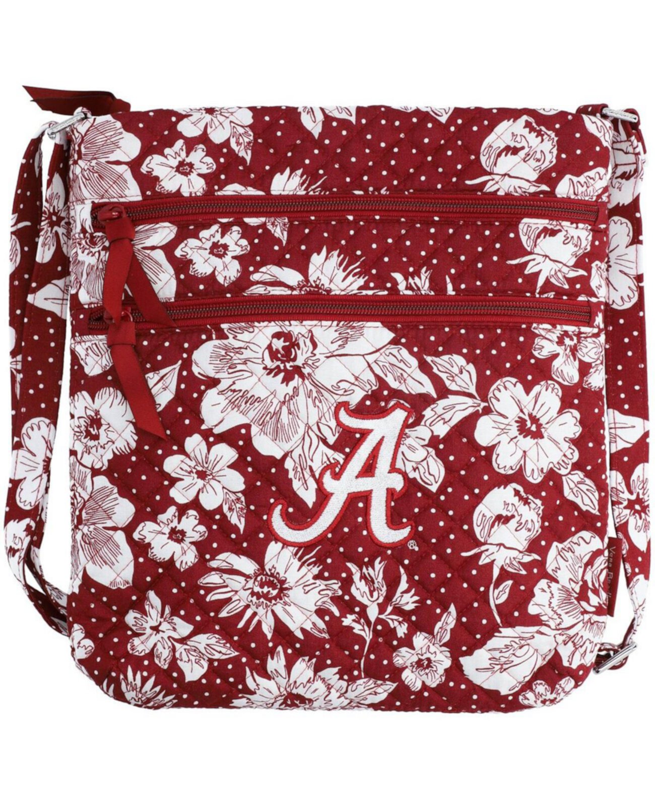 Женская хипстерская сумка через плечо Alabama Crimson Tide Rain Garden с тройной молнией Vera Bradley