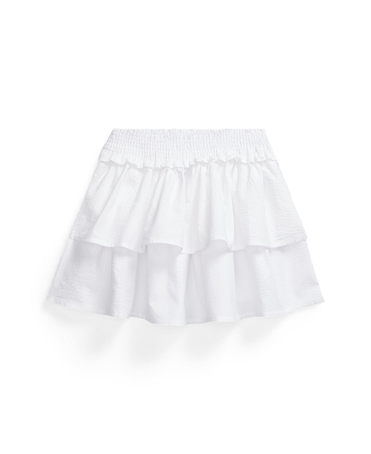 Ярусная юбка из жатого хлопка для девочек больших размеров Ralph Lauren