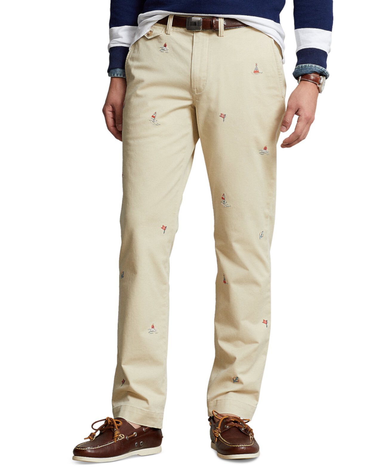 Мужские брюки чинос прямого кроя с вышивкой Ralph Lauren