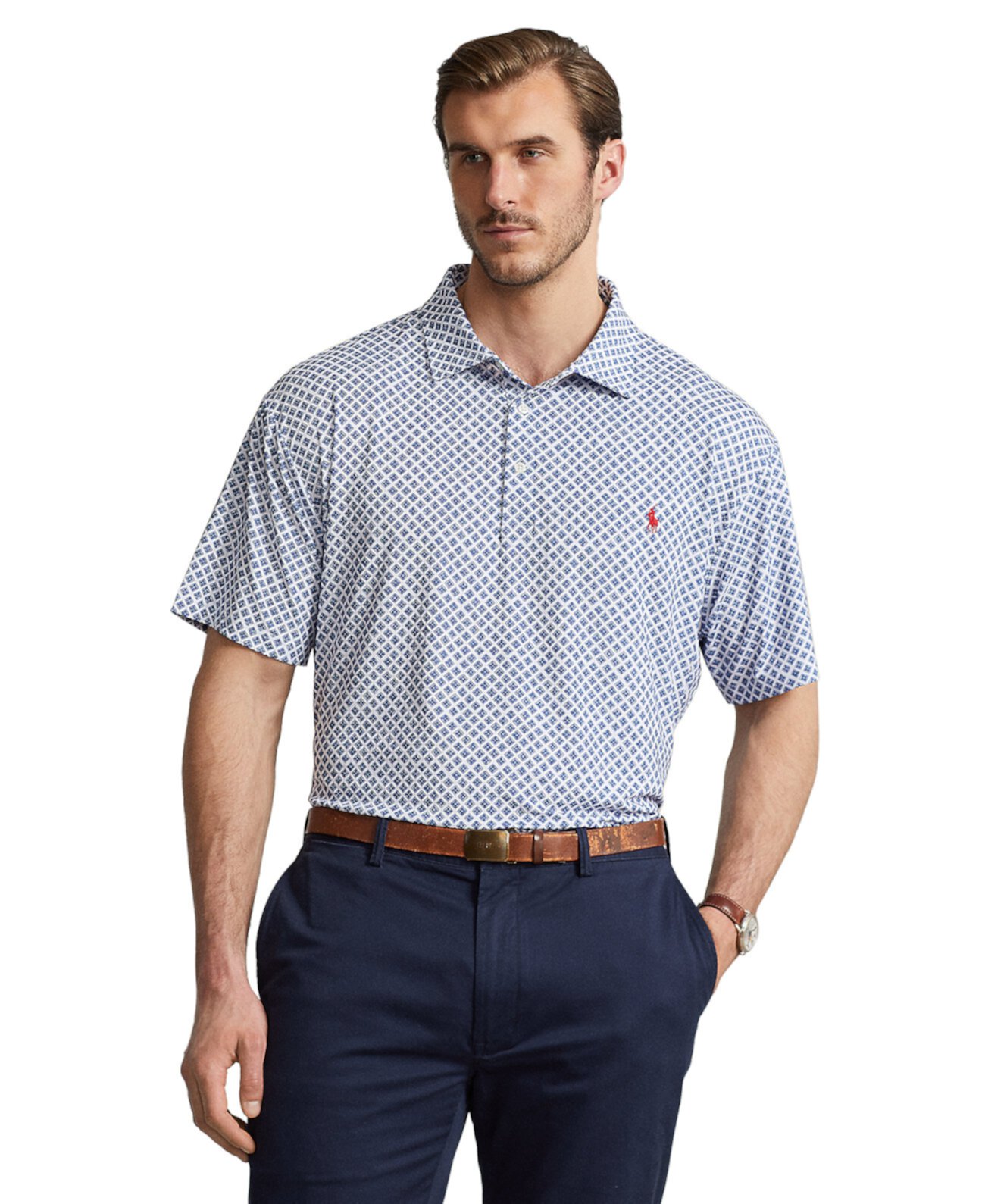 Рубашка поло из эластичного джерси для мужчин больших и высоких размеров Ralph Lauren