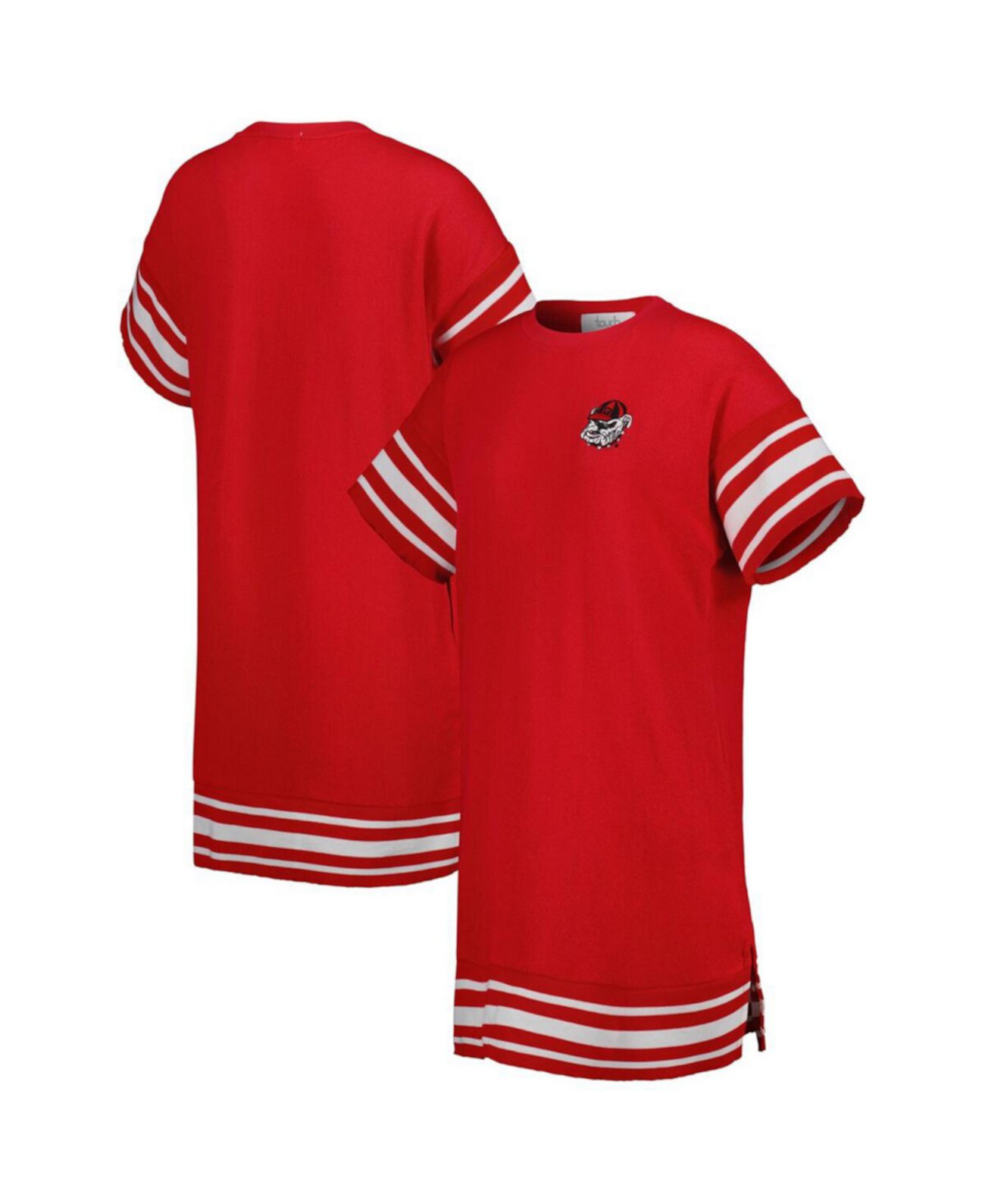 Женское красное каскадное платье-футболка Georgia Bulldogs Touch