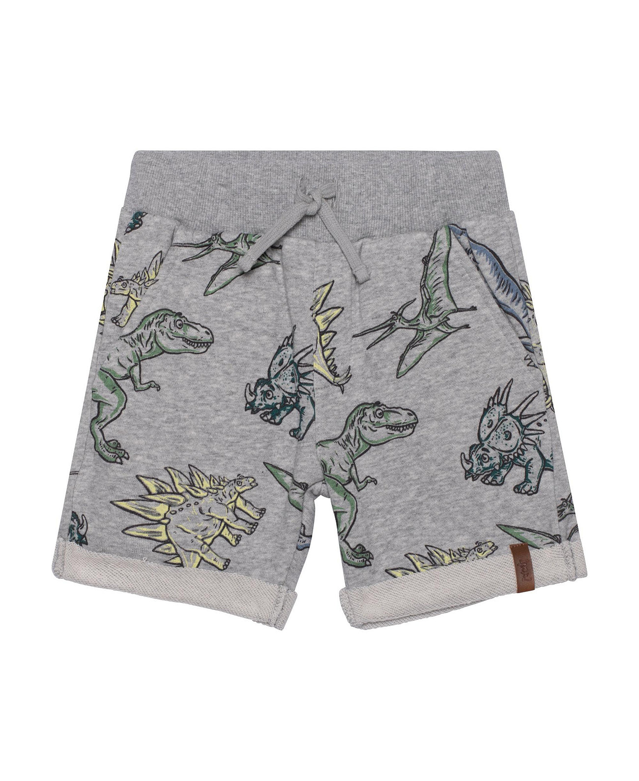 Шорты Deux par Deux Для мальчиков Printed French Terry Light Heather Grey Dinosaurs Deux par Deux