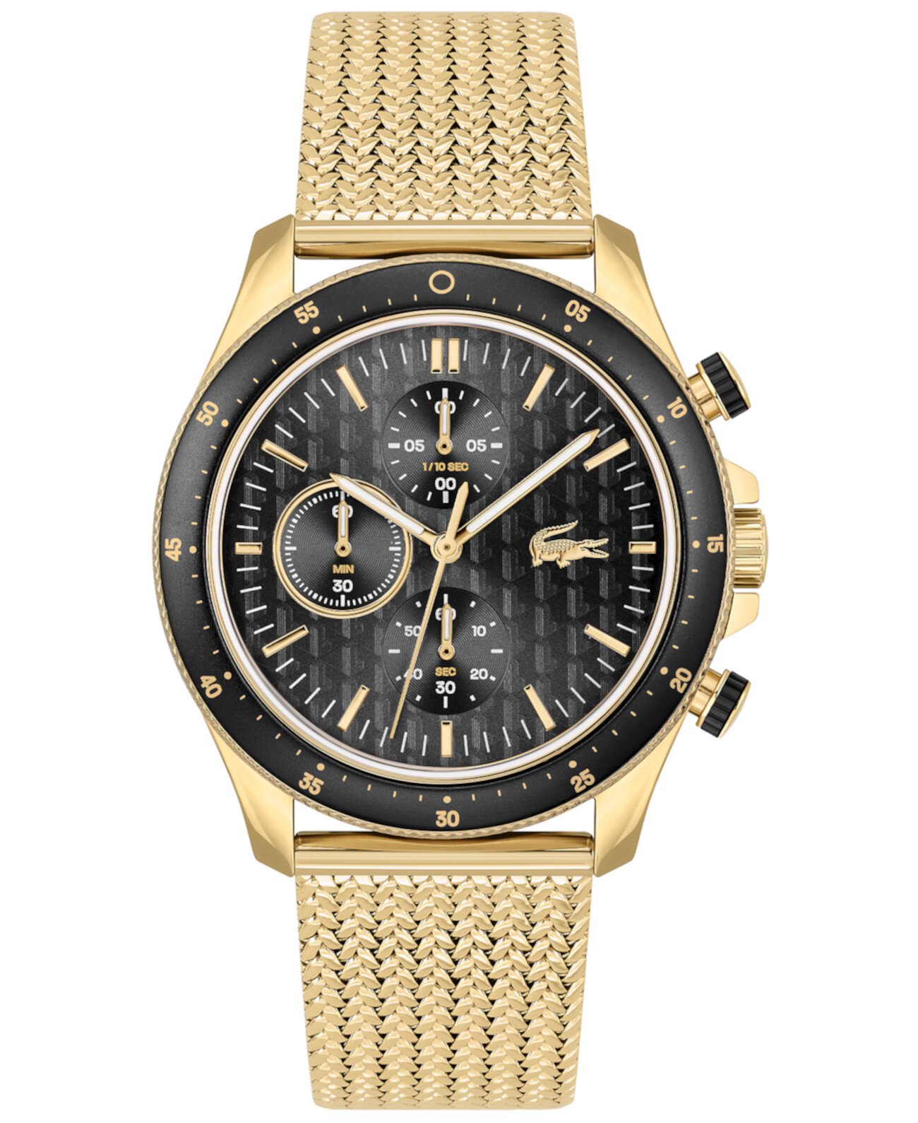 Мужские часы Neoheritage золотистого цвета с сетчатым браслетом 42 мм Lacoste