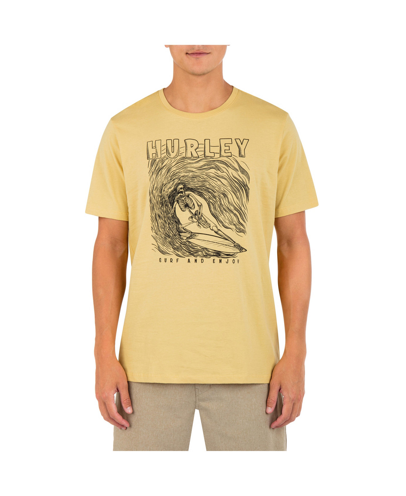Мужская футболка с коротким рукавом Skelly для повседневного серфинга Hurley