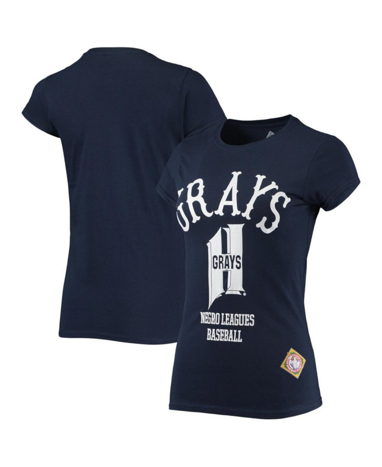 Женская темно-синяя футболка с логотипом Homestead Grey Negro League Stitches