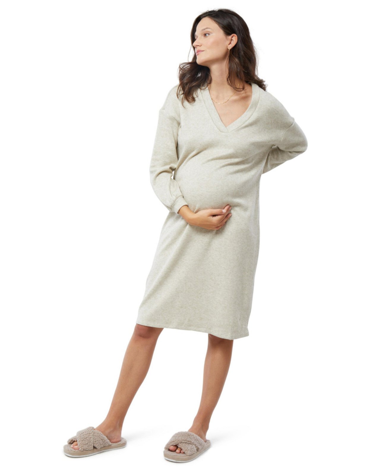 Женское многоуровневое платье с развевающимися рукавами для беременных Ingrid + Isabel